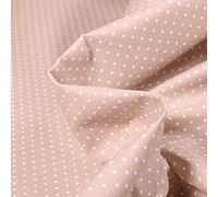 Craftine Tissu Coton Enduit Little Dots sur Fond Beige - par 50 cm
