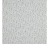 Craftine Tissu Double Gaze de Coton Fleurs Anaé Vertes sur Fond Blanc chiné - par 50 cm