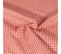 Craftine Tissu Double Gaze de Coton Rayures Rouge sur Fond Blanc - par 50 cm