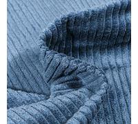 Craftine Tissu Velours Grosses côtes Bleu Acier - par 50 cm
