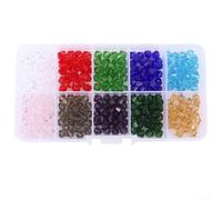Crafting Essentials Lot de 800 perles bicônes en verre à facettes pour colliers et bracelets uniques (6 mm)
