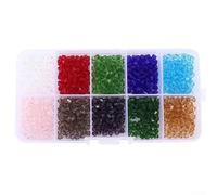 Crafting Essentials - Lot de 800 perles bicônes en verre à facettes pour colliers et bracelets uniques (4 mm)