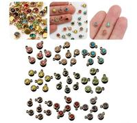 Crafting Made Easy Lot de 20 perles strass en acier inoxydable pour pendentifs en cristal