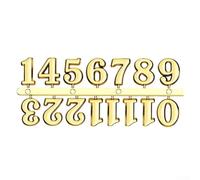 Crafting Made Easy Pièces de rechange pour horloge avec chiffres romains et arabes (arabe doré)