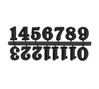 Crafting Made Easy Pièces de rechange pour horloge avec chiffres romains et arabes (noir arabe)