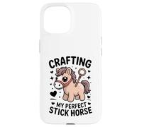 Crafting My Perfect Stick Horse, Un Joli Poney Crafter Coque pour iPhone 15