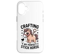 Crafting My Perfect Stick Horse, Un Joli Poney Crafter Coque pour iPhone 16 Plus