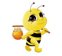 CRAFTIOS Autocollant De Voiture Abeilles avec Miel, Accessoires Extérieurs Amusants pour Automobiles Et Motos, Décalcomanies en PVC, 20cm X 15.1cm