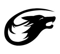 CRAFTIOS Autocollant Tête De Loup Tribal 20x14.4CM, Autocollant De Voiture en Vinyle Découpé, Autocollant De Style De Voiture À La Mode