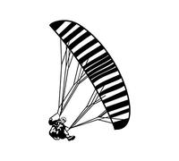 CRAFTIOS Autocollants Intéressants en Vinyle Réfléchissant pour Voiture De Parapente, 10.8x16CM, Dessin Animé