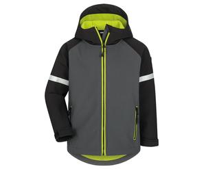 Craftland Veste softshell pour enfants - Wigald avec bandes réfléchissantes aux manches et au dos