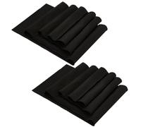 CRAFTMELODY 2 pièce de Tissu en Coton Tricoté Côtelé 1140x200x1mm Noir Poignets Élastiques Bordures Côtelées Tissu Tricoté Côtelé Bande Extensible Bordure Côtelée Sans Couture