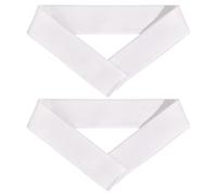 CRAFTMELODY 2 pièce de Tissu en Coton Tricoté Côtelé 550x35~77x3mm Poignets Élastiques Blancs Bordure Côtelée Tissu Tricoté Côtelé Bande Extensible Bordure Côtelée Sans Couture