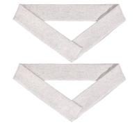 CRAFTMELODY 2 pièce de Tissu en Coton Tricoté Côtelé 550x35~77x3mm Poignets Élastiques Blancs Bordure Côtelée Tissu Tricoté Côtelé Bande Extensible Bordure Côtelée Sans Couture