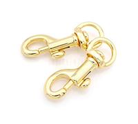 Craftmemore 4 pcs 45 x 16 mm pivotant rond œil Verrou Mousqueton Porte-clés Sac à main Accessoires de matériel doré