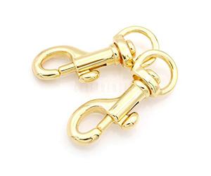 Craftmemore 4 pcs 45 x 16 mm pivotant rond œil Verrou Mousqueton Porte-clés Sac à main Accessoires de matériel doré