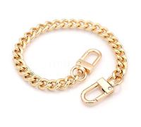 CRAFTMEMORE Chaîne de sac à main de 20,3 cm avec poignée en métal plate pour sac à main, accessoire de pochette cosmétique (IR-8L, doré)