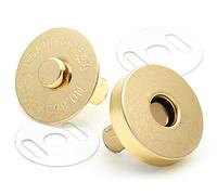 CRAFTMEMORE Lot de 10 Boutons Pression Magnétiques Métal avec Fermoir Solide pour Sac, Couture, Sacs à Main, Fermetures MNB (18 mm, Doré)
