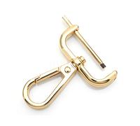 CRAFTMEMORE Lot de 2 mousquetons amovibles avec barre à vis VT493 - Matériel de remplacement pour sangle de sac (3,8 cm, doré)