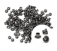 Craftmemore Lot de 200 petits œillets auto-adhésifs pour noyau de perles, vêtements, cuir, toile 3 mm 3 mm gris