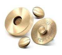 CRAFTMEMORE Lot de 6 fermoirs magnétiques à rivets double face WPMT (18 mm, laiton brossé)