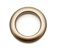 CRAFTMEMORE Lot de 8 œillets de rideau en plastique de 40 mm de diamètre intérieur - Anneaux à clipser pour rideaux d'intérieur (doré antique)
