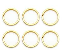 CRAFTMEMORE PTK1 Lot de 20 porte-clés plats en métal pour clés de voiture et maroquinerie Doré 25 mm
