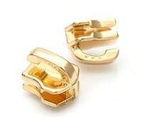 CRAFTMEMORE YKK Lot de 10 fermetures éclair en métal (pour dents en métal) (n° 5, doré)