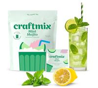 Craftmix Lot de 12 mélangeurs à cocktail et cocktail à la menthe mojito, mélanges skinny - Sachets aromatisants d'eau - Fabriqué avec de vrais fruits - Végétalien à faible teneur en glucides, faible