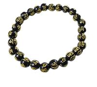 Craftopia Overseas Bracelet Feng Shui avec mantra chantant Bouddha pour argent, chance, santé et tranquillité d'esprit