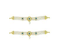 Craftopia Overseas Brassards traditionnels Bajuband de couleur bleu ciel pour bijoux Bappa | Mahalaxshmi Jewellery Chic Ornements de poignet : Découvrez notre superbe collection de bracelets.