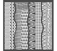 CrafTreat Pochoir à motifs réutilisable pour peinture - 15,2 x 15,2 cm - Pochoirs de fond pour la fabrication de cartes pour le journal artistique - Pochoirs texturés pour supports mixtes