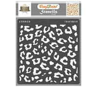 CrafTreat Pochoir réutilisable à imprimé guépard pour travaux manuels - Pochoir en peau de guépard 15,2 x 15,2 cm - Pochoirs et modèles de gâteaux, pochoirs à imprimé léopard pour peinture de meubles