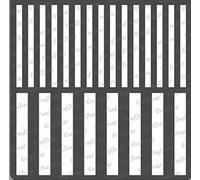 CrafTreat Pochoirs à rayures géométriques réutilisables pour peindre sur bois, mur et sol - Rayures - 15,2 x 15,2 cm - Pochoirs d'art et d'artisanat - Pochoirs à rayures