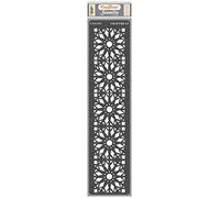 CrafTreat Pochoirs de bordure murale réutilisables pour peindre sur bois, murs et carrelage - Border6 - 7,6 x 30,5 cm - Pochoirs d'art et d'artisanat pour bordures - Pochoir de bordure Rangoli