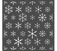 CrafTreat Pochoirs de fond réutilisables en forme de flocon de neige pour peinture - Fond en forme de flocon de neige - 15,2 x 15,2 cm - Pochoirs d'art et d'artisanat pour Noël