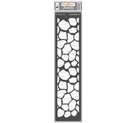 CrafTreat Pochoirs de girafe réutilisables pour peindre sur bois, murs et carrelage - Peau de girafe - 7,6 x 30,5 cm - Pochoirs d'art et d'artisanat pour bordures - Pochoir en peau d'animal