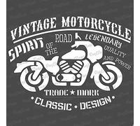 CrafTreat Pochoirs de moto réutilisables pour peindre sur bois, murs et carrelage - Moto vintage - 15,2 x 15,2 cm - Pochoirs d'art et d'artisanat pour la décoration de la maison