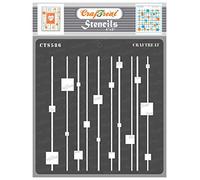 CrafTreat Pochoirs géométriques réutilisables pour peindre sur bois, mur, toile et sol - Pochoir cube d'escalade - 15,2 x 15,2 cm - Pochoirs d'art et d'artisanat - Pochoir carré