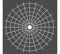CrafTreat Pochoirs géométriques réutilisables pour peindre sur bois, mur, toile et sol - Pochoirs mandala pour peinture à points - Radar - 15,2 x 15,2 cm - Pochoirs d'art et d'artisanat