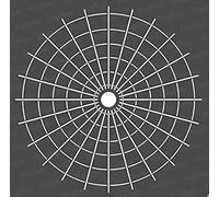 CrafTreat Pochoirs muraux réutilisables pour peindre de grands motifs - Radar - Pochoir mandala pour peinture à points - 30,5 x 30,5 cm - DIY Art et artisanat - Pochoirs circulaires