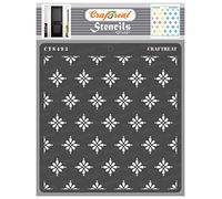 CrafTreat Pochoirs muraux réutilisables pour peindre sur bois, mur, toile, papier, tissu et sol - Daisy Dot - 30,5 x 30,5 cm - Pochoirs d'art et d'artisanat pour la peinture