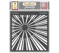 CrafTreat Pochoirs réutilisables à rayons de soleil pour peindre sur bois, murs et carrelage - Rayons de soleil - 15,2 x 15,2 cm - Pochoirs d'art et d'artisanat - Pochoir solaire
