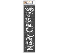 CrafTreat Pochoirs réutilisables Joyeux Noël pour peinture sur bois - Joyeux Noël - 7,6 x 30,5 cm - Pochoirs Joyeux Noël pour panneaux en bois - Pochoir Joyeux Noël pour cartes