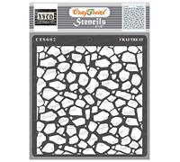 CrafTreat Stone Stencil for Furniture Painting - Stone Background Stencil - Size: 15x15 cms - Stone Effect Stencils for Crafts Reusable - Stone Pattern Stencil for Painting on Concrete, Canvas