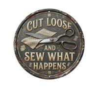 Craftroom Plaque en métal Motif ciseaux
