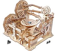 Crafts&Co® 3D Puzzle Piste À Billes | Kit Complet | Pas Besoin De Coller ou De Scier | 191 Pièces | Kit De Bricolage Miniature | Puzzle en Bois Adultes et Enfants | 31x28x24 cm