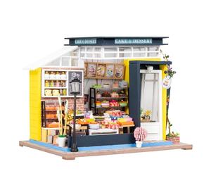 Crafts&Co® DIY Maison Miniature avec Meubles | Bricolage Maison de Poupées Adulte | Kit Maison de Poupées en Bois | Modèle Mini Maison en Bois avec Lumière | 1:18 | Boulangerie