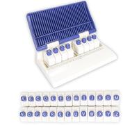 Crafts&Co® Perforeuse Alphabet | Perforeuse Lettres | Perforeuse Papier | Lettres à Percussion | Letter Punch Board | avec 26 Lettres | Perfore 10 Lettres en Une Seule Fois | Blanc, Violet