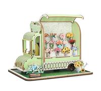 Crafts&Co Puzzle en bois 3D - Kit de construction miniature en bois - Kit de modélisme DIY - Kit de bricolage pour adultes et enfants - Kiosque décoratif - Guide facile - Idée cadeau - Style rétro